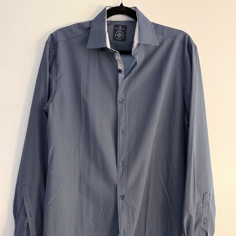 Men's Blue Patterned Shirt